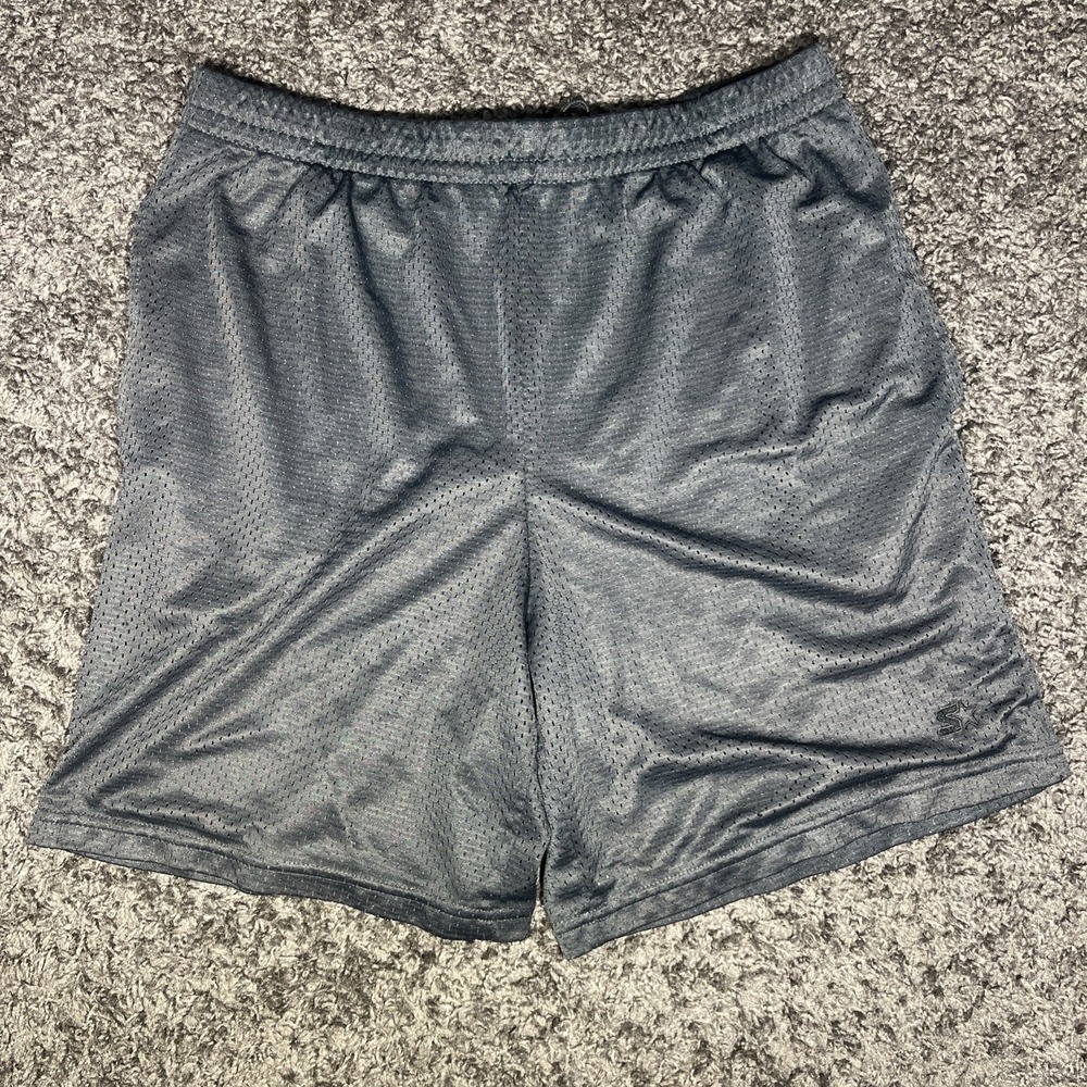 Starter Dark Gray Mesh Men's Workout Athletic Shorts  Size M (32-34)